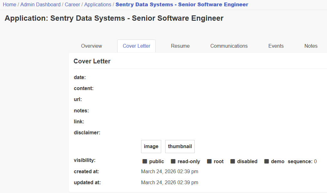 application cover letter