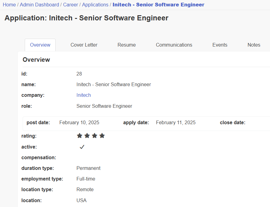 application overview